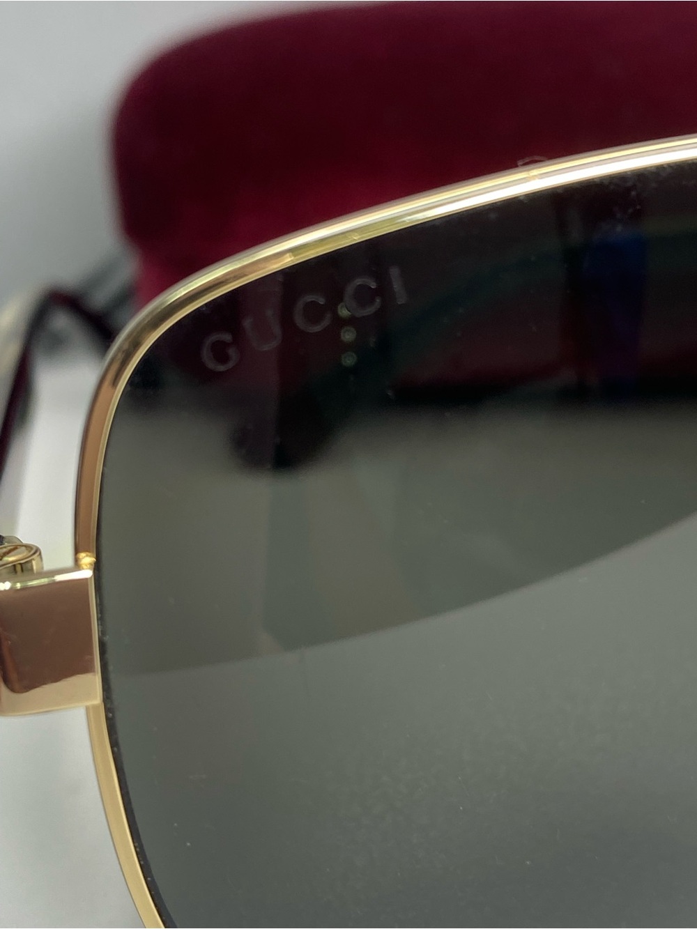 Gucci Black/Gold Men's GG059S NWOT Sunglasses - Picture 8 of 11